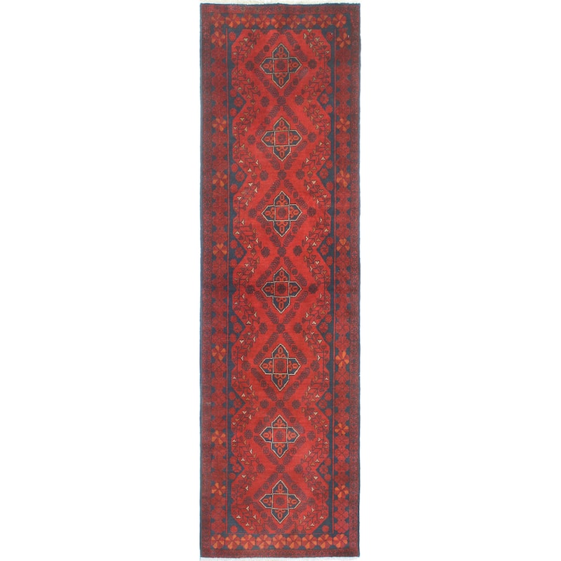 Khal Mohammadi Peymaneh Red/Navy Runner - 2'7" x 9'5"