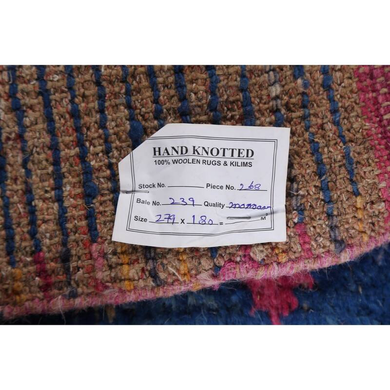 Tribal Moroccan Oriental Wool Area Rug Hand-knotted Home Decor Carpet - 5'11" x 9'6"