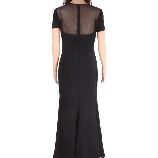 Shop Vera Wang Women S Dress Deep Black Size 6 Gown Sheath Mesh