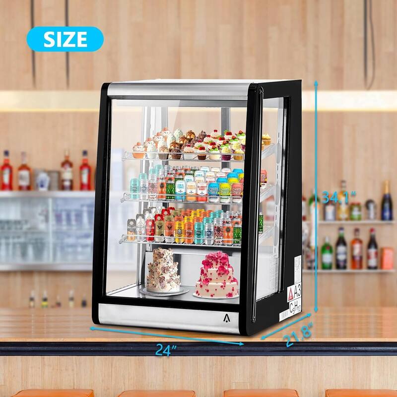 Commercial Countertop Refrigerator Display Case 5.1 Cu.Ft. with Interior LED Light - 146L