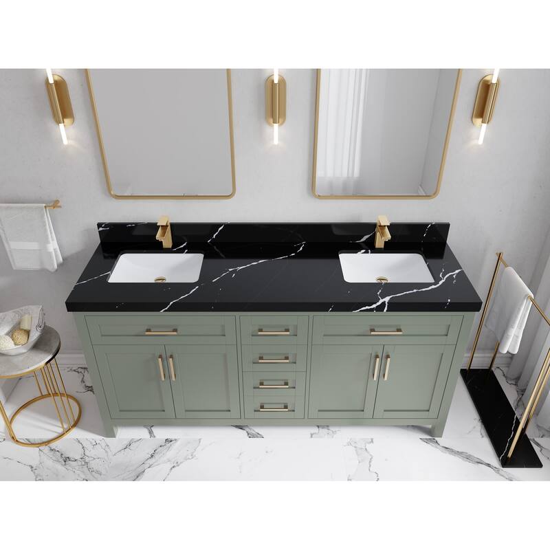 Willow Collections 72 in. W x 22 in. D Cambridge Double Sink Bathroom Vanity with Countertop