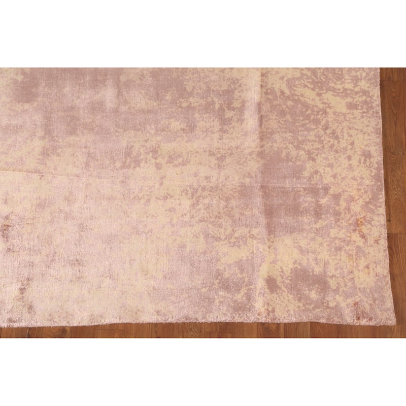 Modern Abstract Indian Area Rug Handmade Wool Carpet - 6'8"x 9'10"