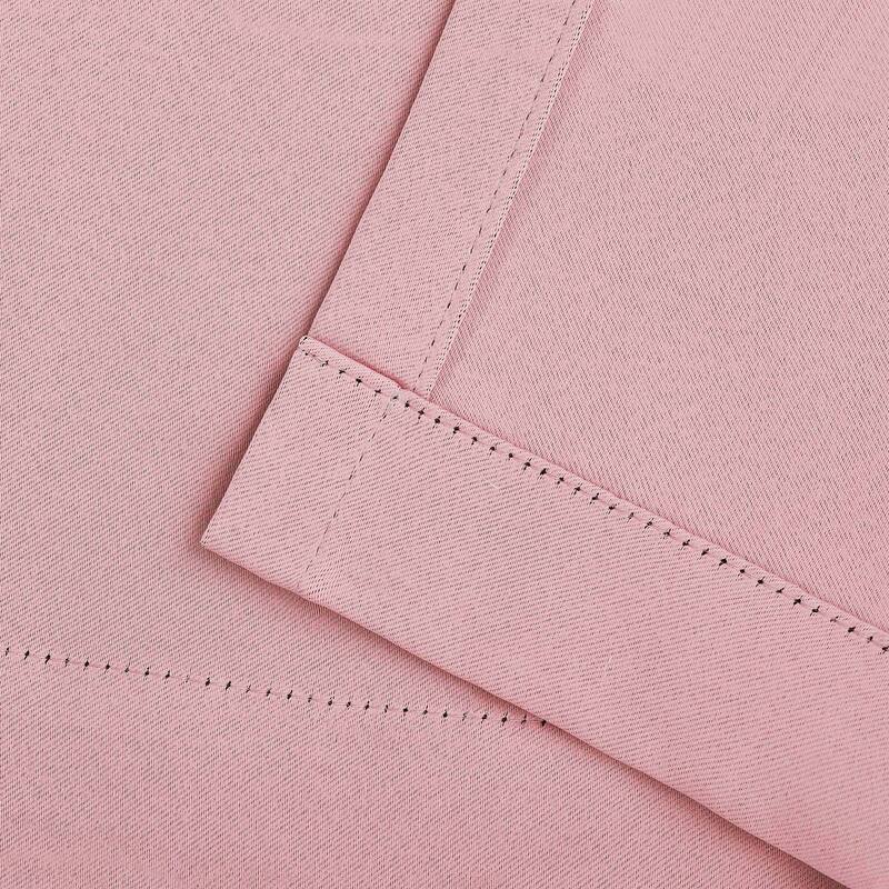 Superior Solid Machine Washable Room Darkening Grommet Curtains, Set of 2