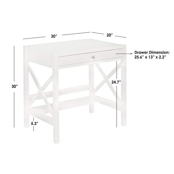Simple Living X-Frame Farmhouse Wood Desk