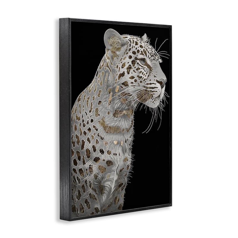 Stupell Elegant Glam Leopard Spots Framed Giclee Art Design By Sasha