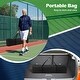 preview thumbnail 8 of 7, Black, Yellow Metal Portable Pickleball Net with Wheels and Carry Bag - 22 ft. x 24" x 36" (L x W x H)
