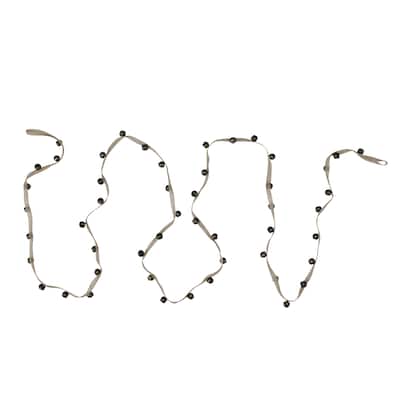 6.5" Brown Jingle Bell Artificial Christmas Garland - Unlit