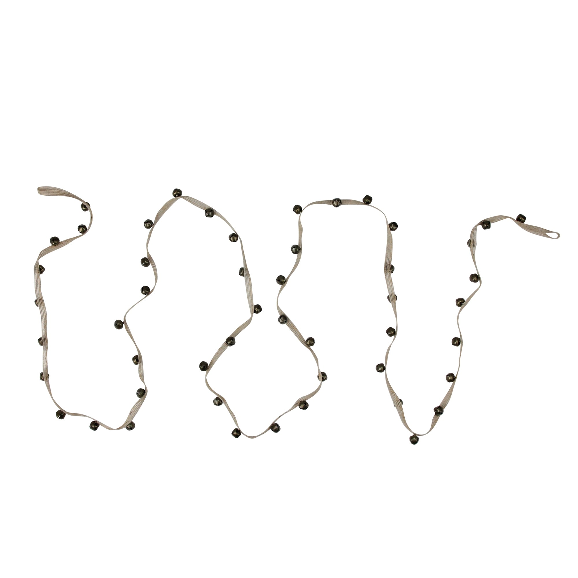 6.5" Brown Jingle Bell Artificial Christmas Garland - Unlit