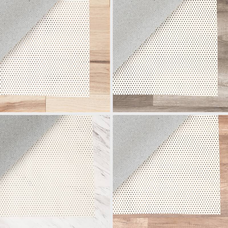 Extreme Grip Traditional Solid Non Slip Rug Pad - Off-White
