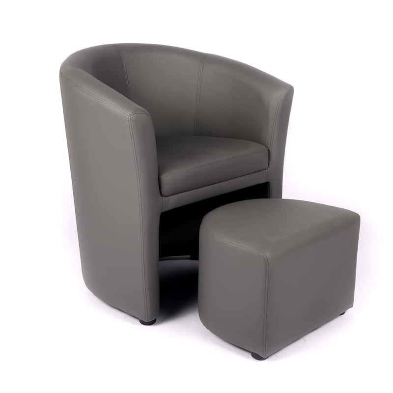 Carson Carrington Junkboda Accent Club Chair with Foot Stool
