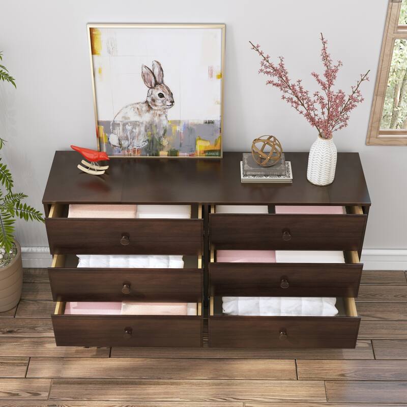 Max and Lily Solid Wood 6-Drawer Dresser