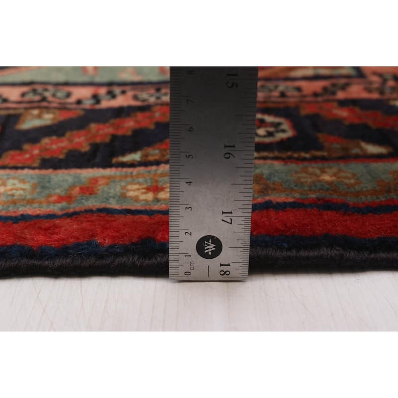 ECARPETGALLERY Hand-knotted Anatolian Vintage Navy Wool Rug - 4'10 x 7'8