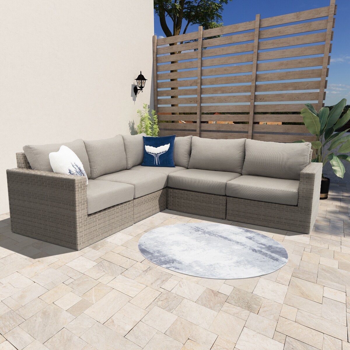 Avalon Bay 5 piece Deep Seating Sectional Bed Bath Beyond