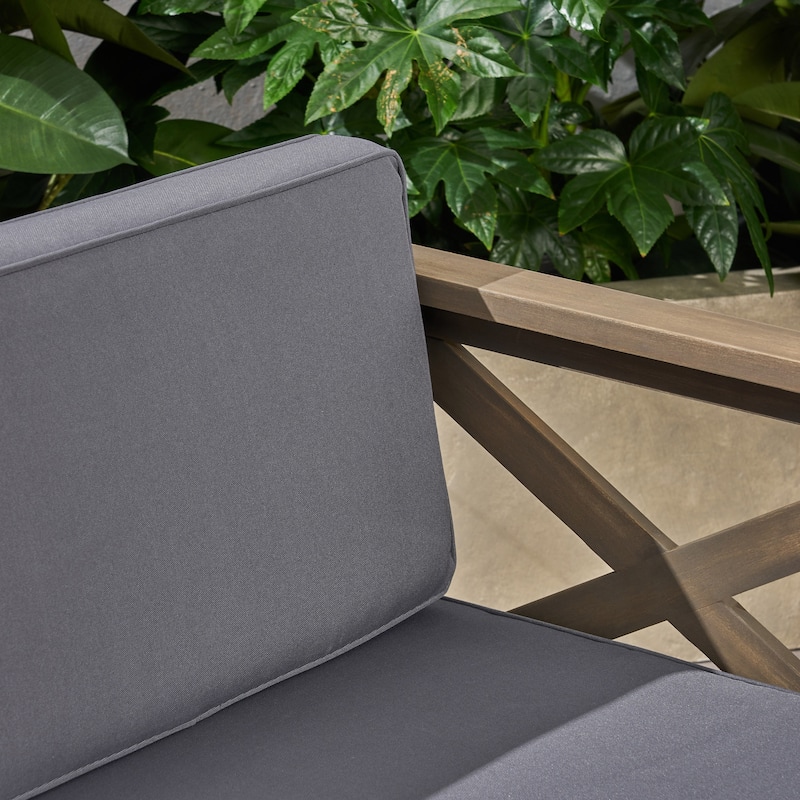 Alcove Outdoor Acacia Wood 5-piece Sofa Set by Christopher Knight Home