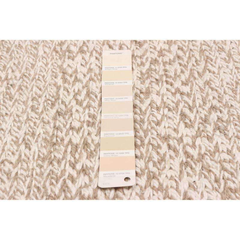 ECARPETGALLERY Flat-Weave Ankara Ivory Wool Kilim - 4'11 x 6'8