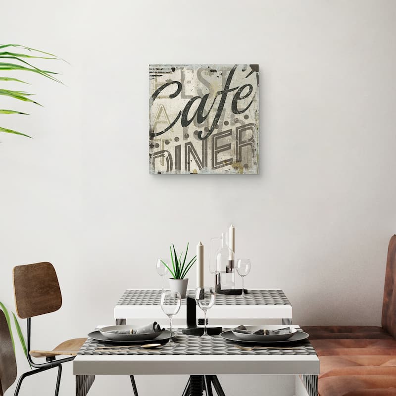 Restaurant Sign II by Michael Mullan Canvas Art Print