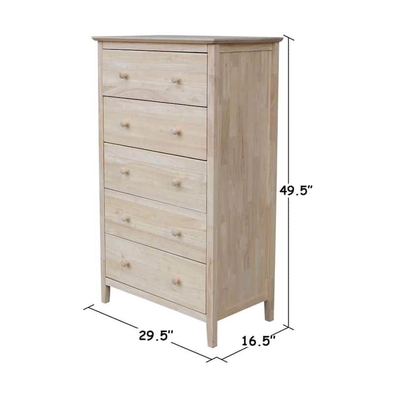 International Concepts Solid Wood Bedroom Dresser