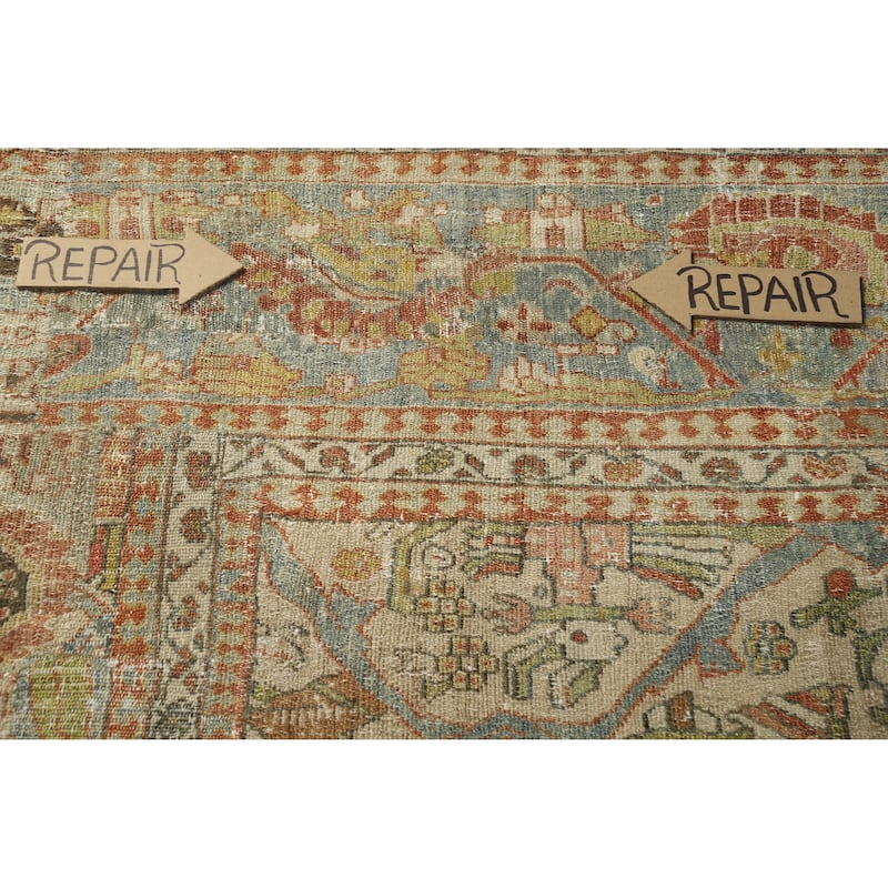 Hand Knotted Oriental 100% Wool Carpet Traditional All-Over Brown Bakhtiari Area Rug - 16' 2'' X 12' 2''