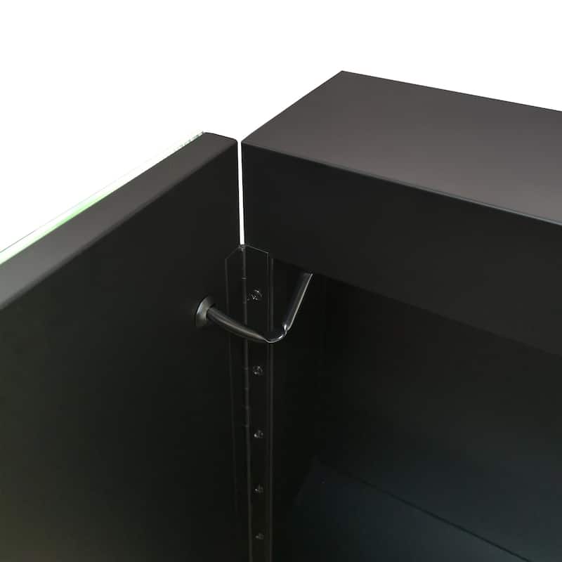 30" x 26" Rectangular Frameless Surface Mount Medicine Cabinet with Shelves and LED Lights
