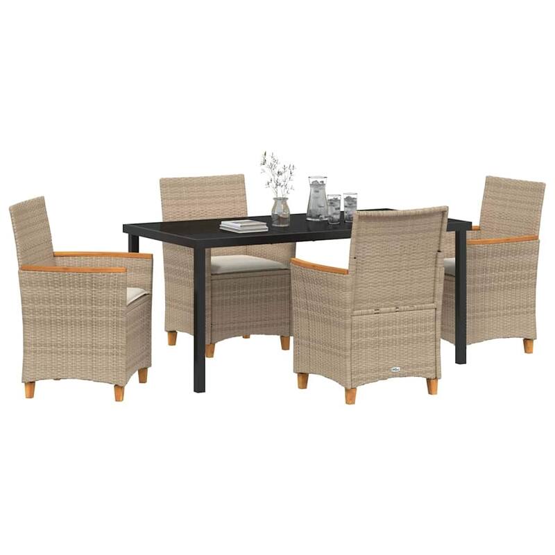 vidaXL Garden Dining Set Poly Rattan