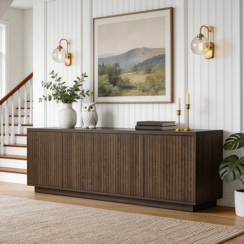 Modern Buffet Cabinet Sideboard with 4-Doors