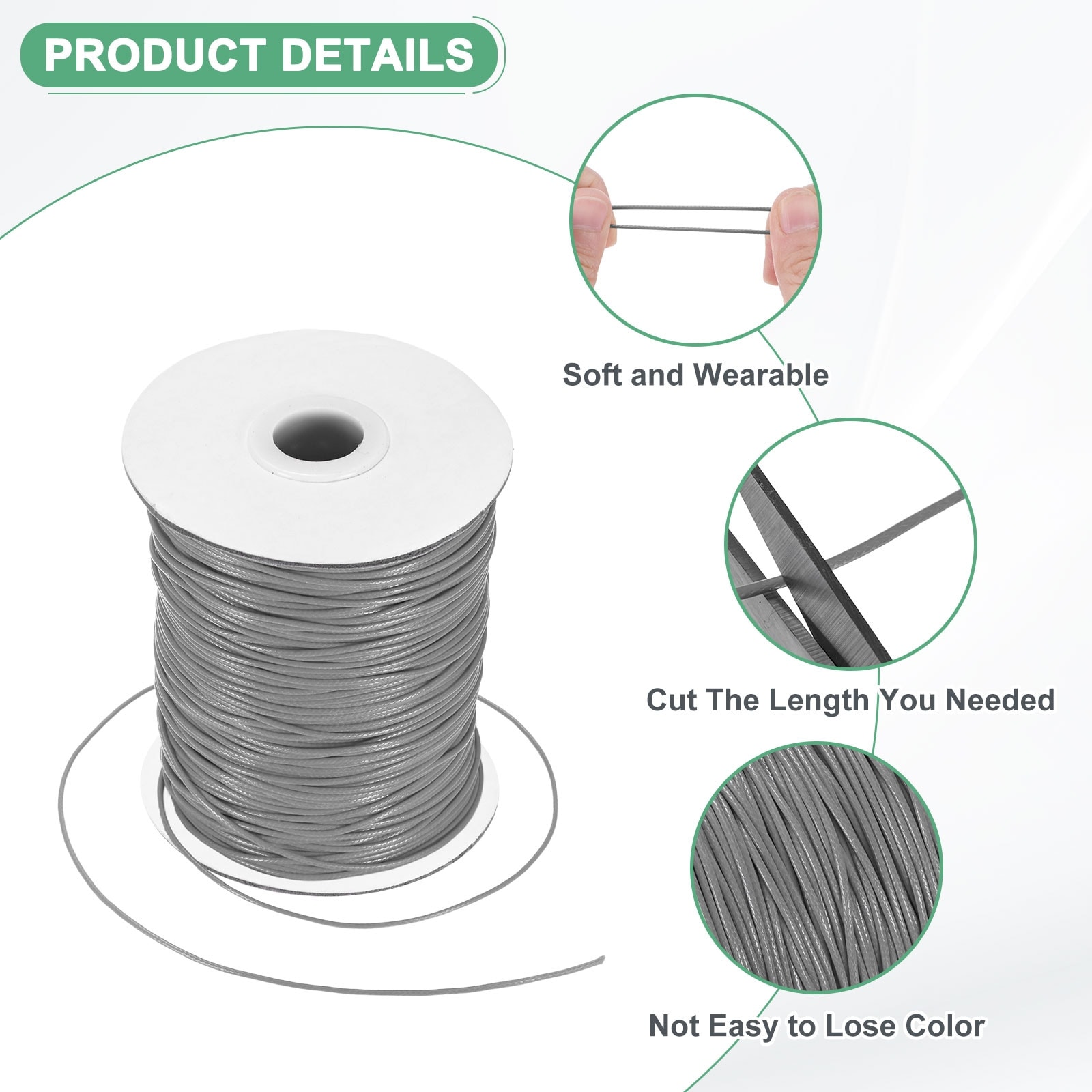 Waxed Polyester Cord with Spool for Jewelry Making