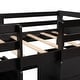 preview thumbnail 24 of 46, Wood Twin Loft Bed with 2 Shelves & 2 drawers for Bedroom(Antique Gray)