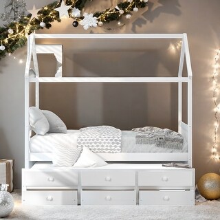 House Bed With Trundle