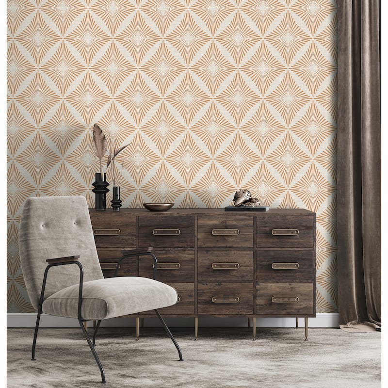 Fine Decor Denver Rust Starburst Wallpaper