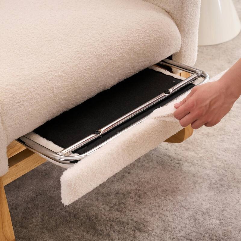 Nursery Rocking Chair - 39.76" Tall with Flip-Down Ottoman