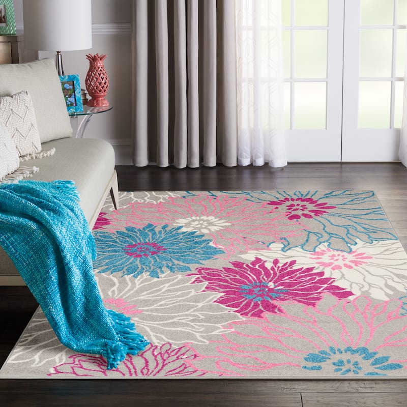 Nourison Passion Abstract Modern Floral Area Rug