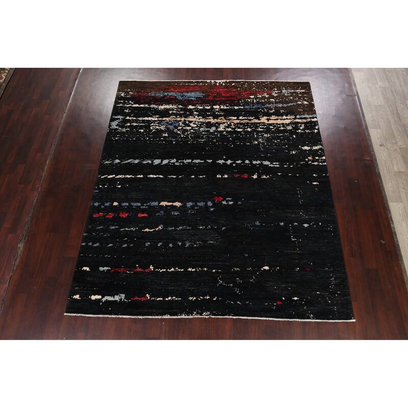 Contemporary Abstract Oriental Dining Room Area Rug Wool Hand-knotted - 8'4" x 9'6"