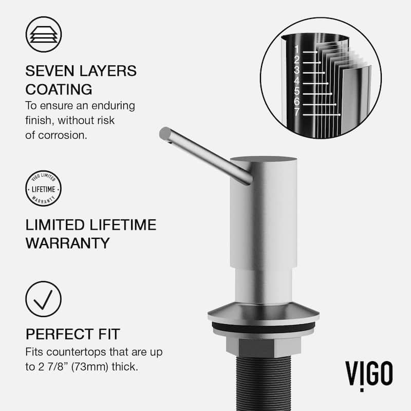 VIGO Greenwich 18" H Single Handle Pull-Down Sprayer Kitchen Faucet