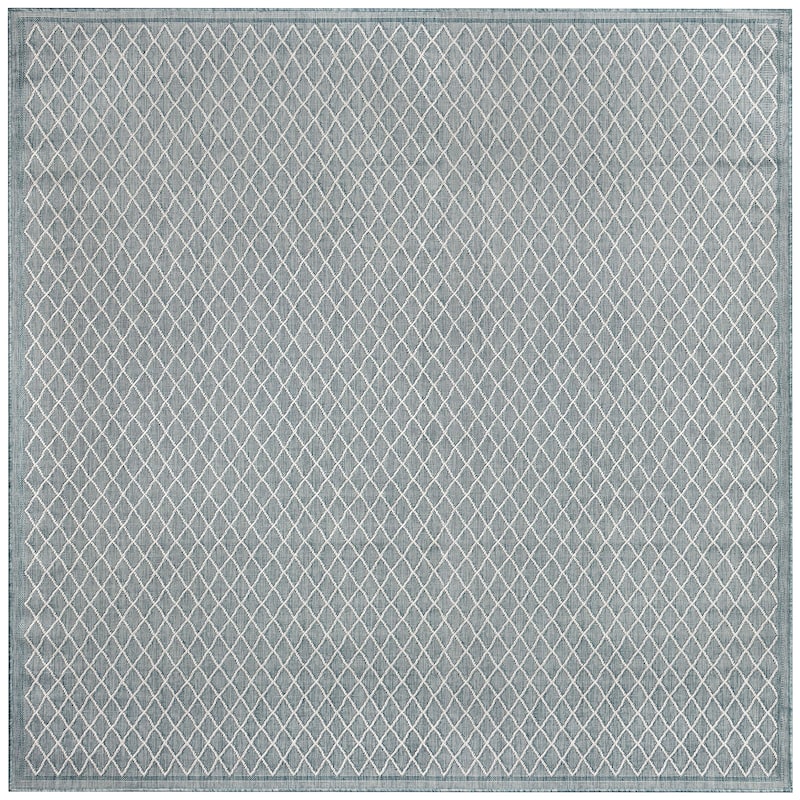 Liora Manne Carmel Diamonds Indoor/Outdoor Area Rug - 7'10" Square - Aqua