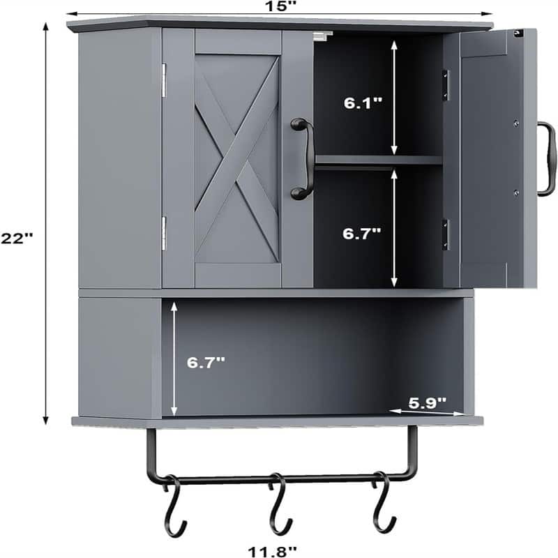 Over The Toilet Storage - 7"D x 15"W x 22"H