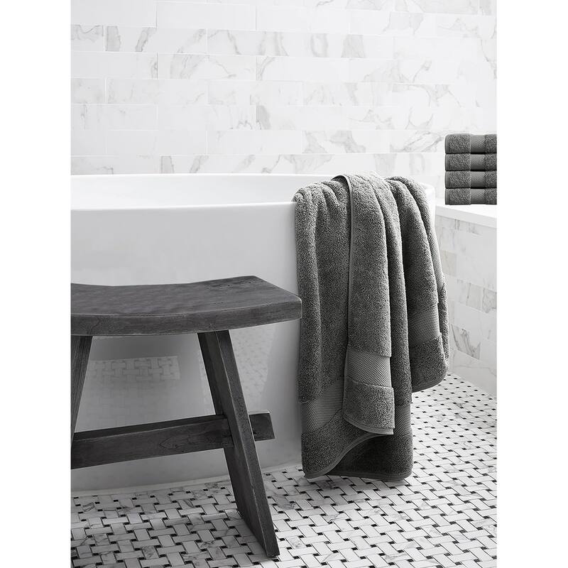 Delara Organic Cotton Luxuriously Plush Bath Towel, GOTS & OEKO-TEX Certified, 650 GSM Long Staple, Quick Dry & Ultra-Absorbent