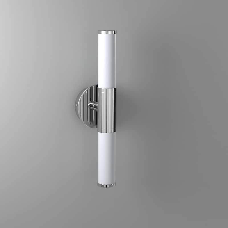 Eglo Palmera 2-light Chrome LED Wall Sconce with Opal Glass