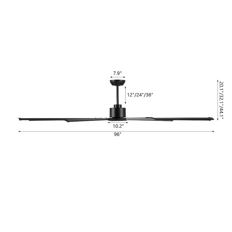 84 in. 96 in. 9 aluminium blades DC Motor Indoor Ceiling Fan & Remote
