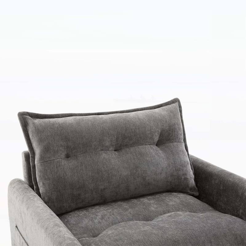 Modern Swivel Barrel Chair with Thick Padding,Metal Base,for Living Room and Bedroom