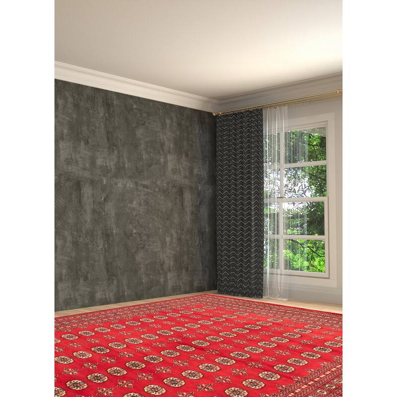 ECARPETGALLERY Hand-knotted Finest Peshawar Bokhara Red Wool Rug - 8'3 x 10'2