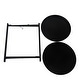 preview thumbnail 4 of 14, Adeco Side Table 2-Tier Metal Round End Table with Removable Tray - 17.5""(D)x 17.5""(W)x 20.7""(H)