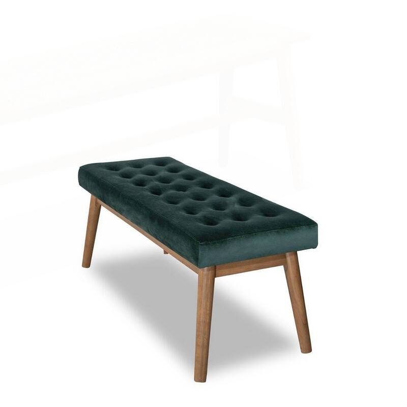 Luxurious Velvet Bench with Sturdy Wooden Construction for Ultimate Comfort