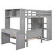 preview thumbnail 49 of 54, Twin Loft Bed with Twin Stand-alone bed, Shelves,Desk,and Wardrobe