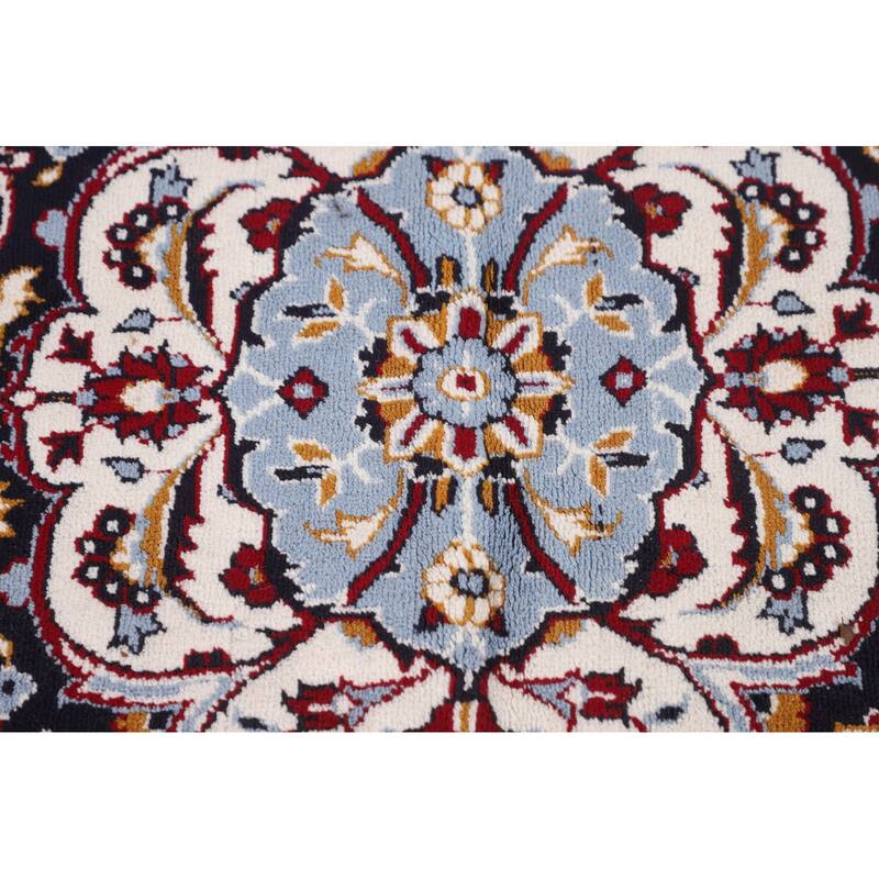 Traditional Red Kashan Turkish Area Rug Machine-Made Medallion Carpet - 9'9" x 12'10"
