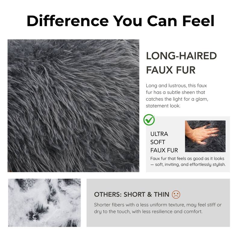 Furniture of America Lumir Modern 28-inch Faux Fur Accent Arm Chair