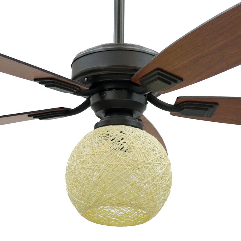 52 Inch Ceiling Fan with Lights and Remote Control, Reversible Airflow - N/A