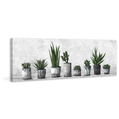 'Amazing Pile of Succulents' Painting Print on Wrapped Canvas