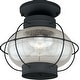 preview thumbnail 1 of 9, Vaxcel Lighting Chatham 1 Light Semi-Flush Mount Outdoor Ceiling Textured Black