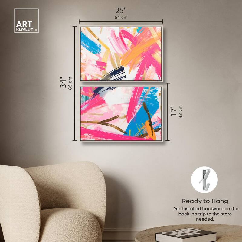 Language Spontaneity II Canvas Set of 2 by Art Remedy