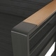 preview thumbnail 11 of 10, Loveseat with Slat Paneling and Aluminum Frame, Black